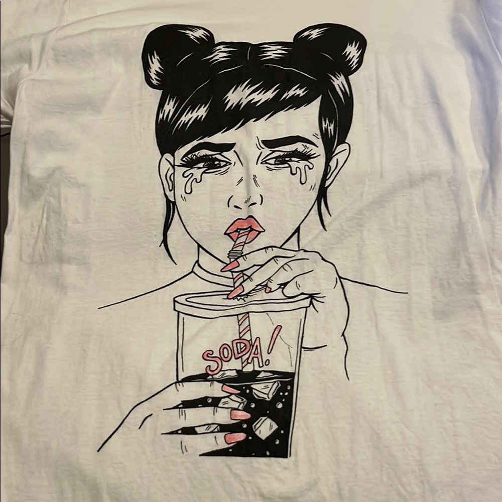 NWOT Black Matter White Tee with Graphic Design